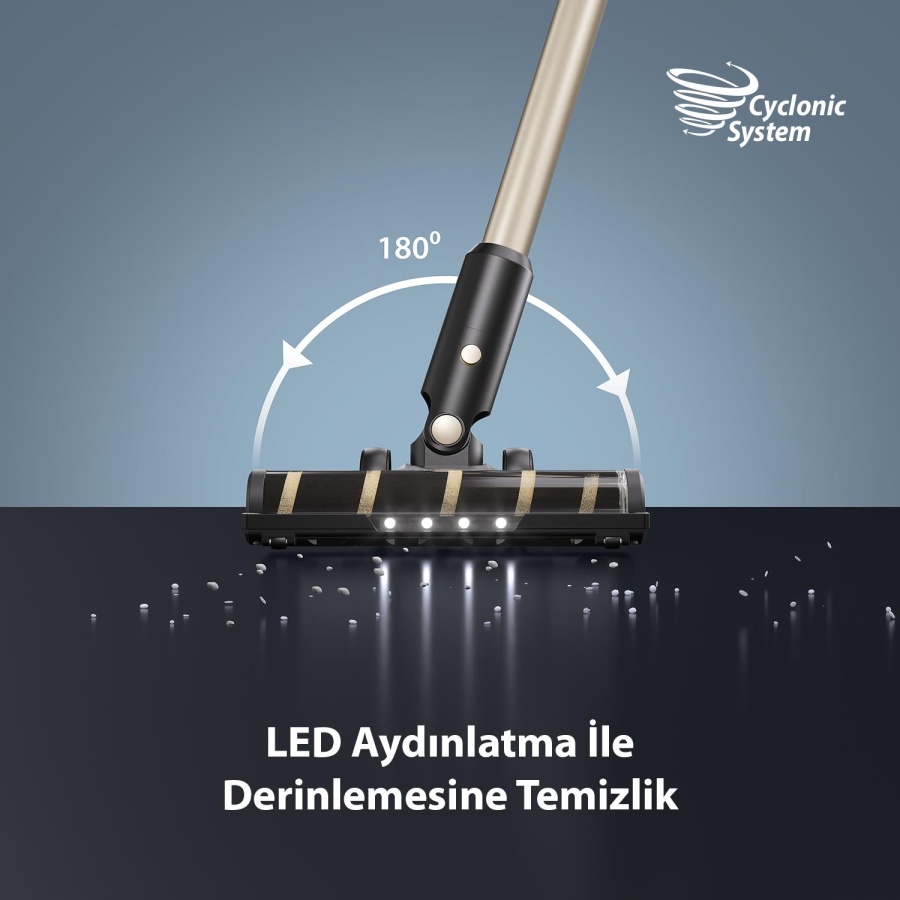 Blaupunkt A70 Şarjlı Dikey Süpürge Gold - 4