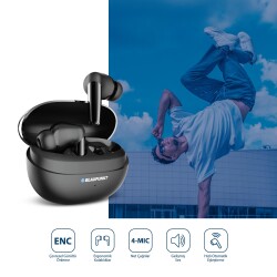 Blaupunkt B420 Kablosuz Bluetooth ENC Android IOS Uyumlu TWS Kulaklık Siyah - 4