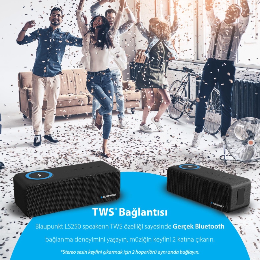 Blaupunkt LS250 Taşınabilir Bluetooth Speaker Hoparlör Siyah - 4