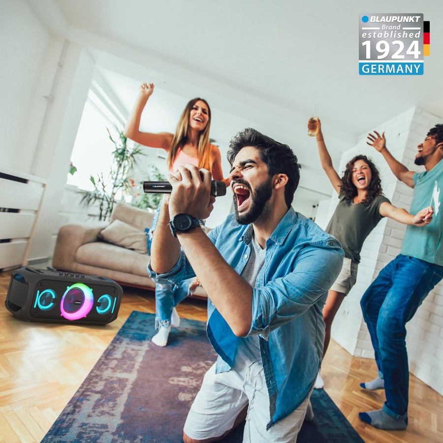 Blaupunkt PL700 Mikrofonlu Uzaktan Kumandalı Kablosuz BT Speaker Hoparlör Siyah - 7