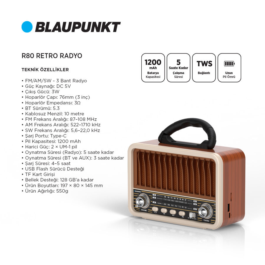 Blaupunkt R80 Nostaljik Radyo - 5
