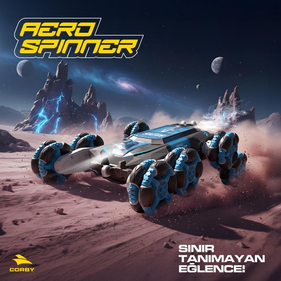 Corby Aero Spınner CSG11 Uzaktan Kumandalı Akrobat Araba Mavi - 1