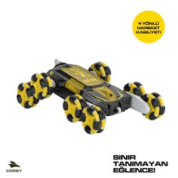 Corby Aero Spınner CSG11 Uzaktan Kumandalı Akrobat Araba Sarı - 4