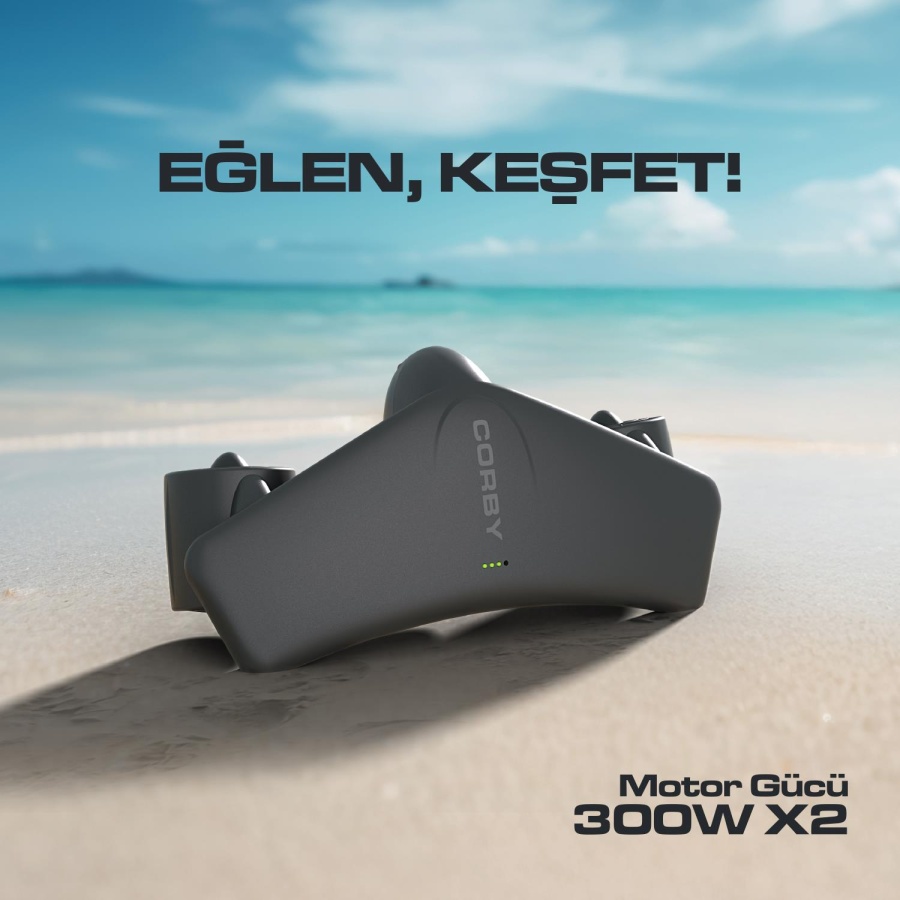 Corby Aqua Vento M3 Elektrikli 2 x 300W Deniz Scooter Siyah - 4