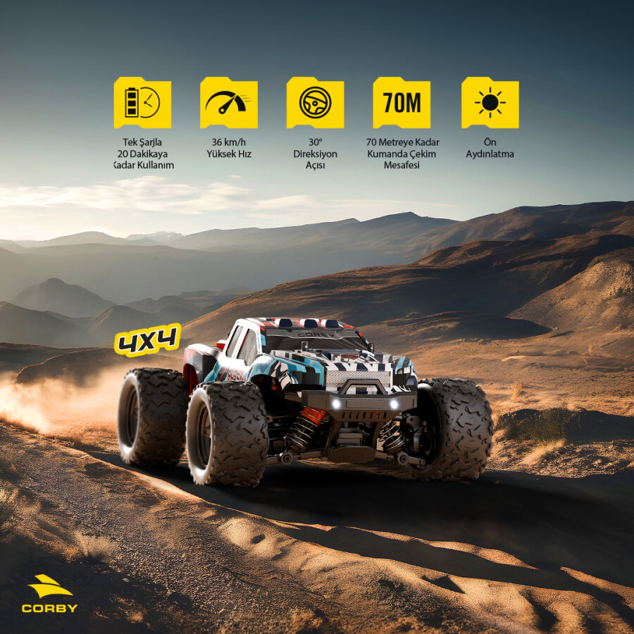 Corby Blasty Extreme CSG04 Uzaktan Kumandalı Yarış Arabası - 2