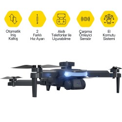 Corby Brushless WiFi Kameralı Drone Çift Bataryalı 720P HD Kamera 90° Hareketli Kamera IR Sensörlü - 3