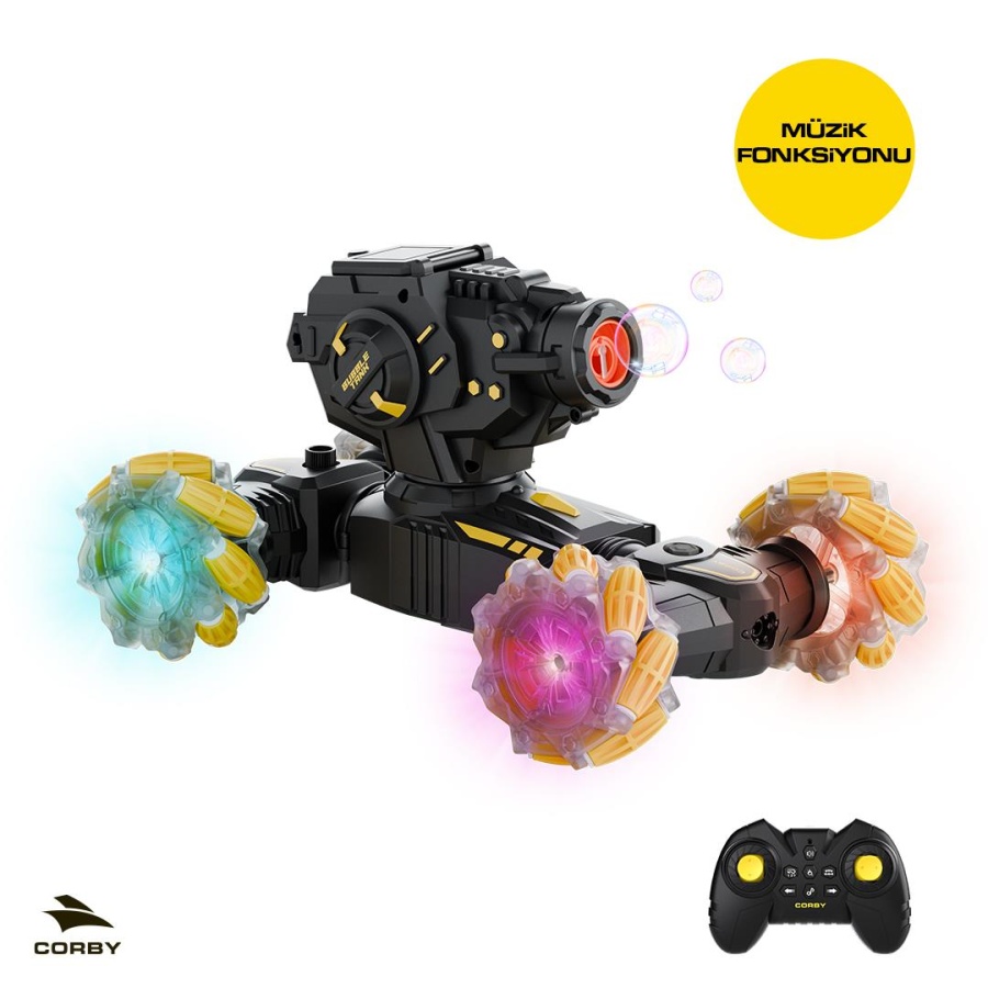 Corby Bubble Tank CSG16 Uzaktan Kumandalı Akrobat Araba Sarı - 4