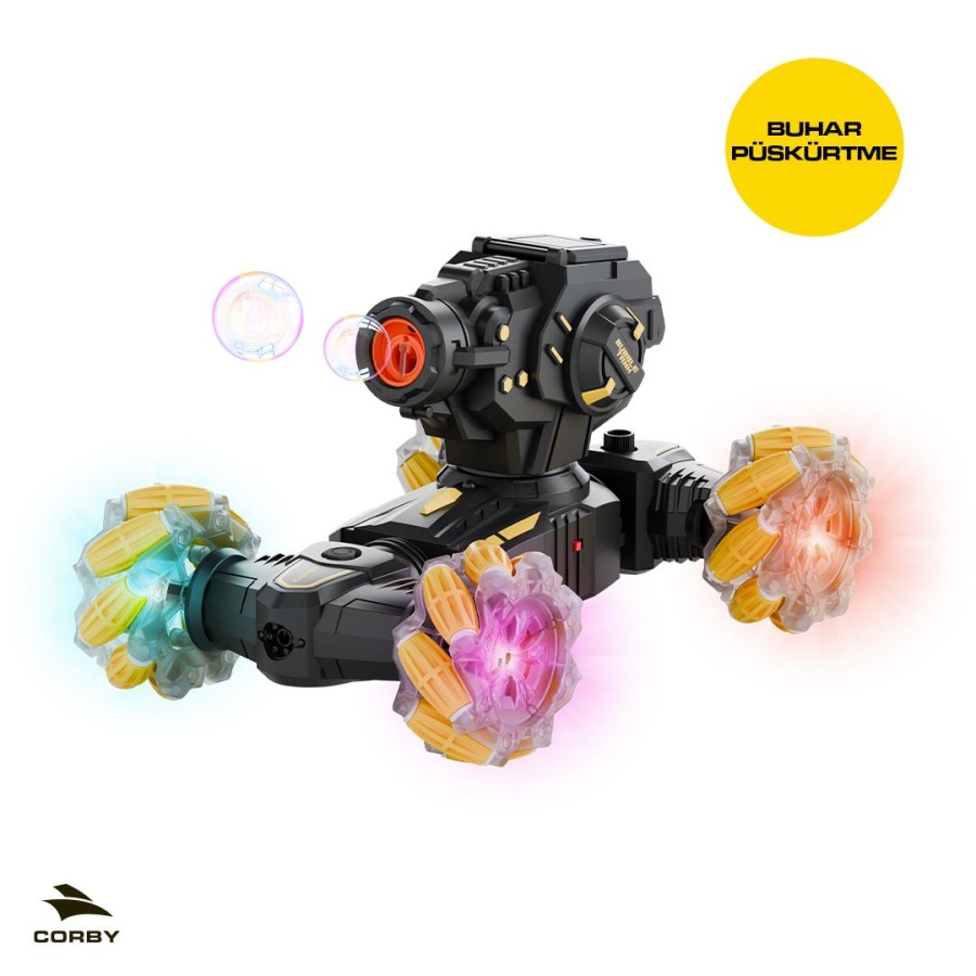 Corby Bubble Tank CSG16 Uzaktan Kumandalı Akrobat Araba Sarı - 5