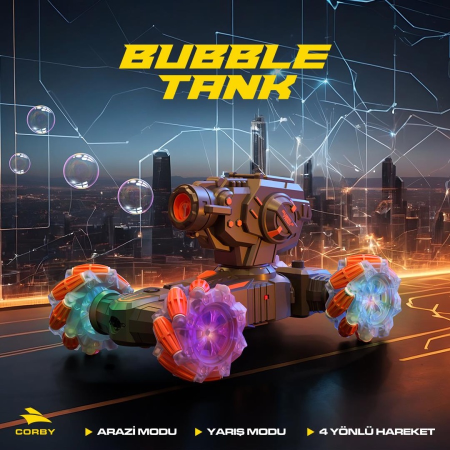 Corby Bubble Tank CSG16 Uzaktan Kumandalı Akrobat Araba Turuncu - 1