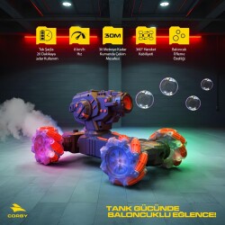 Corby Bubble Tank CSG16 Uzaktan Kumandalı Akrobat Araba Turuncu - 2