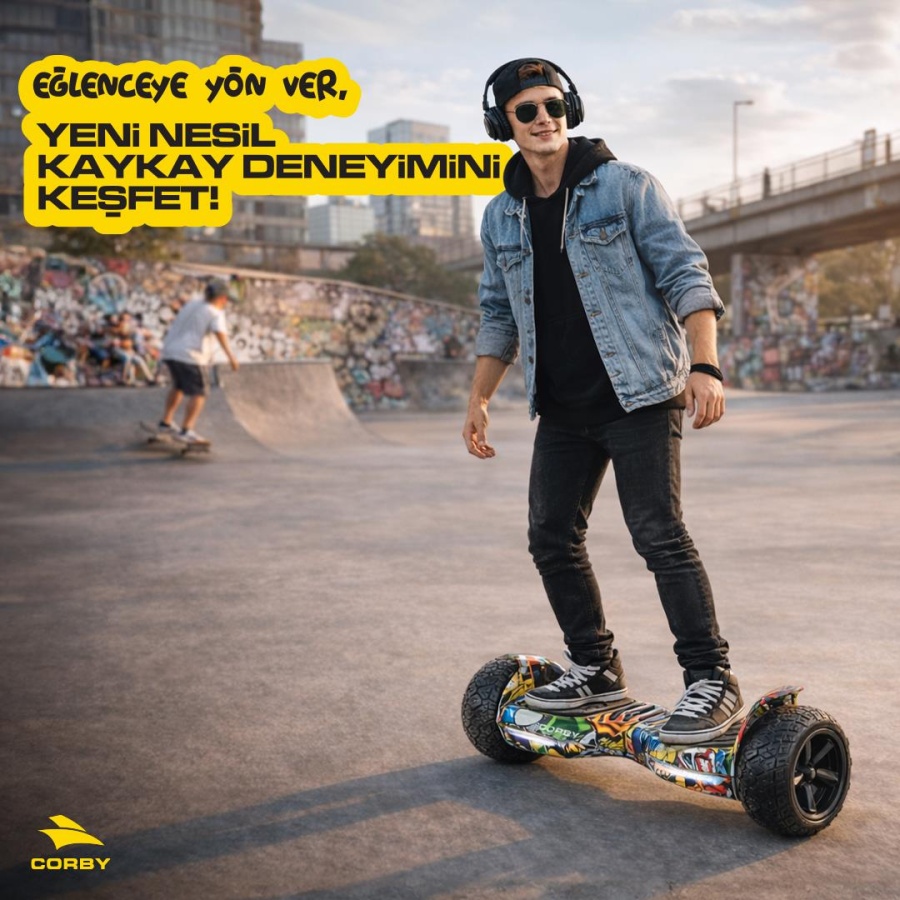 Corby CS70 Hoverboard Mavi - 1