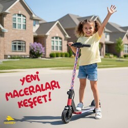 Corby CS90 Elektrikli Çocuk Scooter Kırmızı - Corby