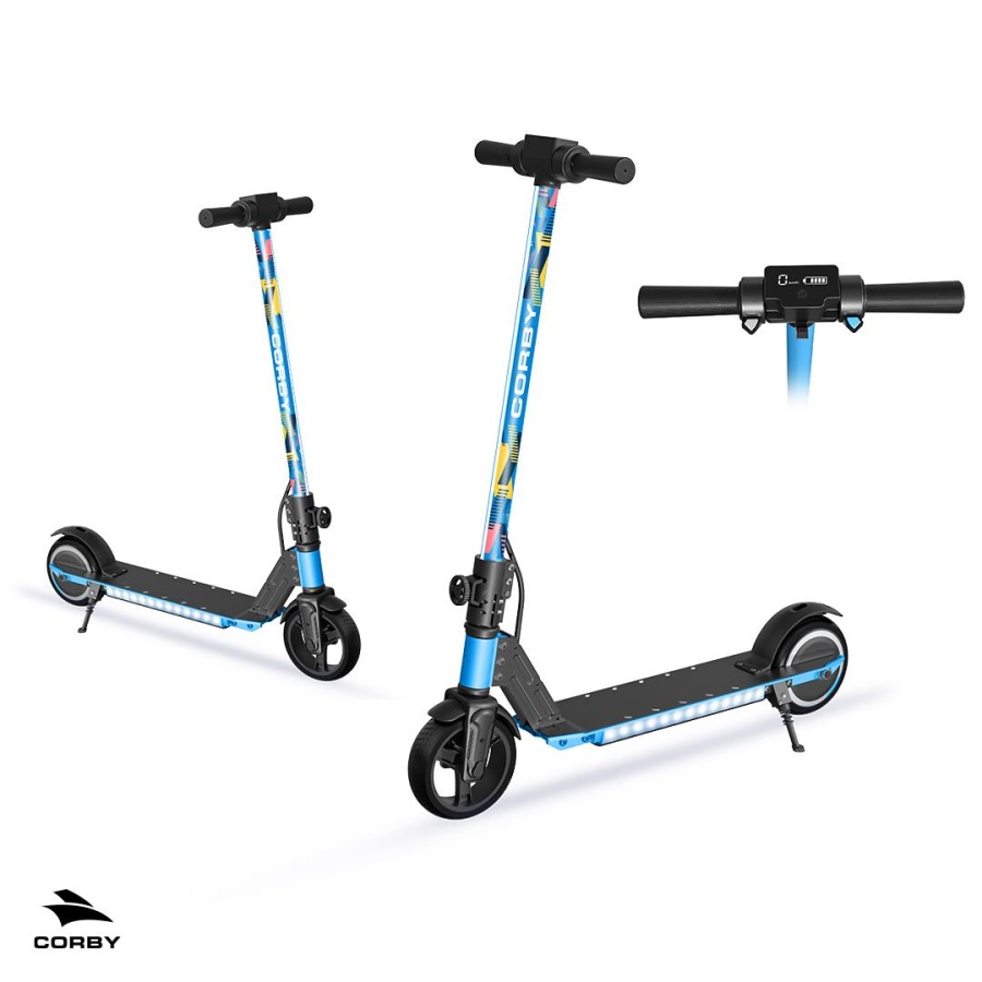 Corby CS90 Elektrikli Çocuk Scooter Mavi - 3