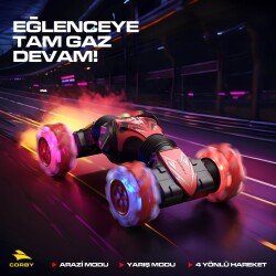 Corby CSG01 Uzaktan Kumandalı Akrobat Araba Kırmızı - Corby