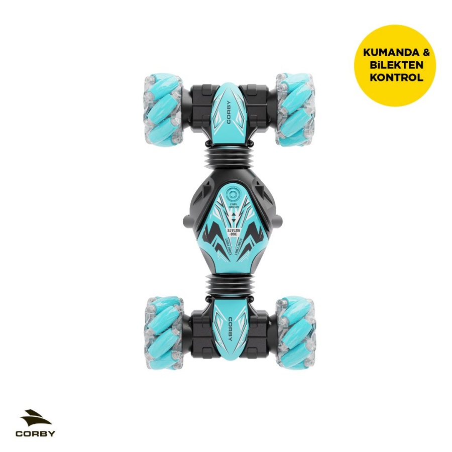 Corby CSG01 Uzaktan Kumandalı Akrobat Araba Mavi - 4