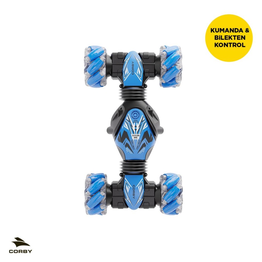 Corby CSG01 Uzaktan Kumandalı Akrobat Araba Navy - 4