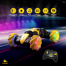 Corby CSG01 Uzaktan Kumandalı Akrobat Araba Sarı - 2