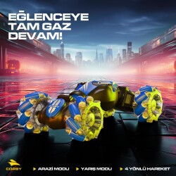 Corby CSG02 Uzaktan Kumandalı Akrobat Araba Mavi - Corby