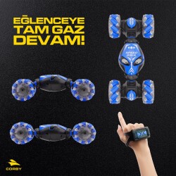 Corby CSG02 Uzaktan Kumandalı Akrobat Araba Mavi - 3