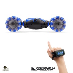 Corby CSG02 Uzaktan Kumandalı Akrobat Araba Mavi - 6