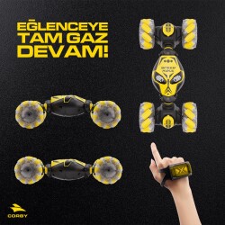 Corby CSG02 Uzaktan Kumandalı Akrobat Araba Sarı - 3