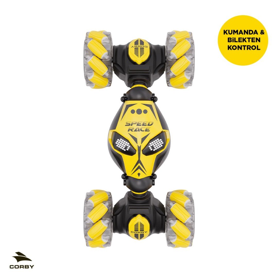 Corby CSG02 Uzaktan Kumandalı Akrobat Araba Sarı - 4