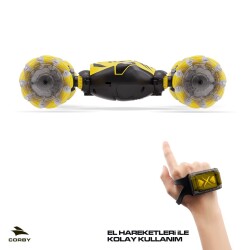 Corby CSG02 Uzaktan Kumandalı Akrobat Araba Sarı - 6