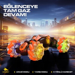 Corby CSG02 Uzaktan Kumandalı Akrobat Araba Turuncu - Corby