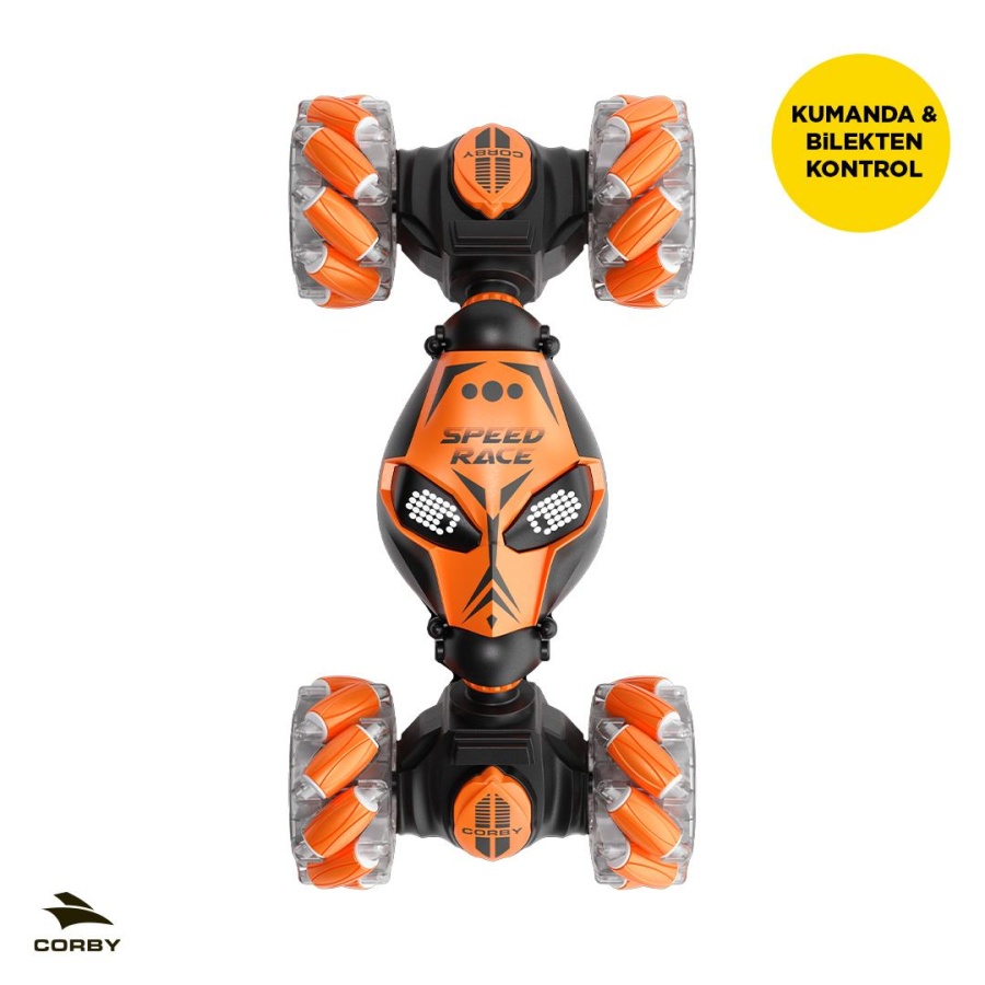Corby CSG02 Uzaktan Kumandalı Akrobat Araba Turuncu - 4
