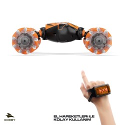 Corby CSG02 Uzaktan Kumandalı Akrobat Araba Turuncu - 5