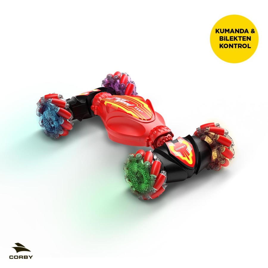 Corby CSG03 Uzaktan Kumandalı Akrobat Araba Kırmızı - 4