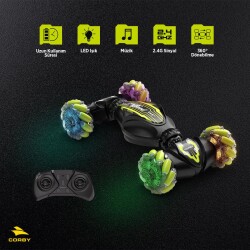 Corby CSG03 Uzaktan Kumandalı Akrobat Araba Siyah - 2