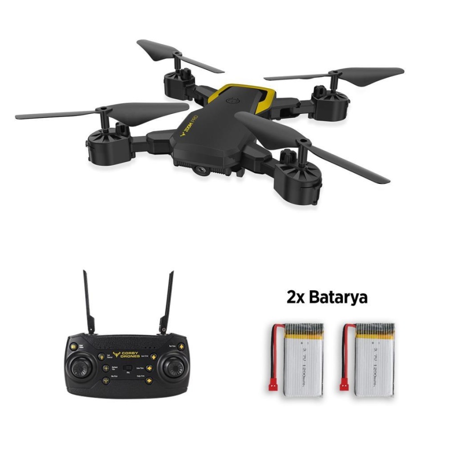 Corby CX007 Zoom Pro Smart Kameralı Drone + 2 Batarya - 1