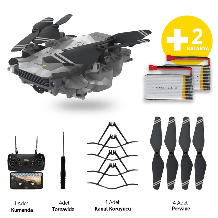 Corby CX020-2B Çift Bataryalı 720P Smart Drone - 1