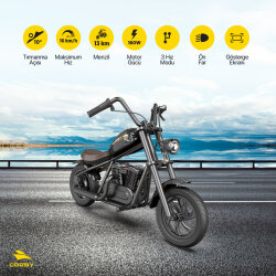 Corby Jetty 300 R240X Elektrikli Mini Çocuk Motoru 160W Siyah - 2