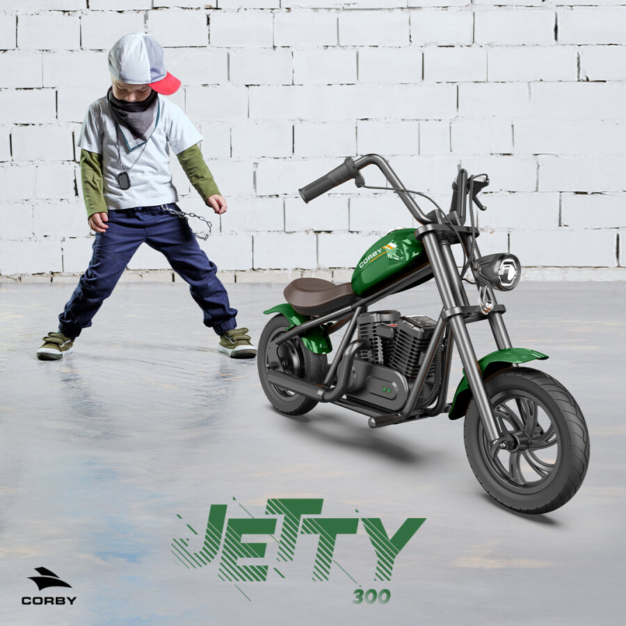 Corby Jetty 300 R240X Elektrikli Mini Çocuk Motoru 160W Yeşil - 1