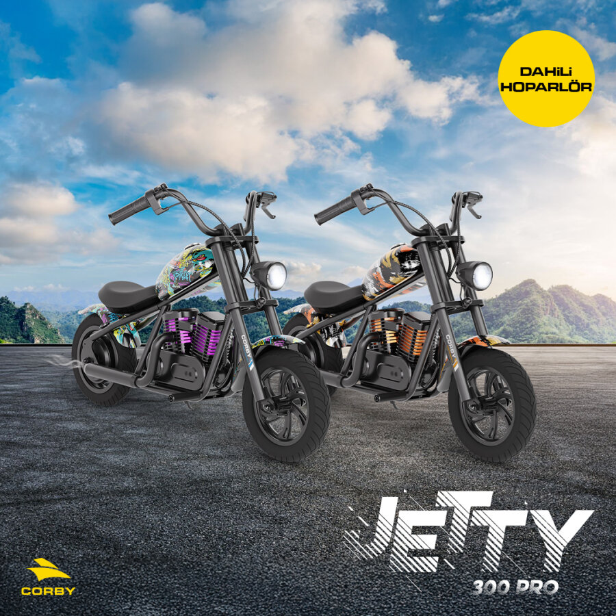 Corby Jetty 300 R240X Pro Elektrikli Mini Çocuk Motoru 160W Mavi - 3