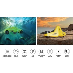 Corby Nautilus M2 Elektrikli 2 x 500W Deniz Scooter Sarı - 3