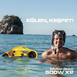 Corby Nautilus M2 Elektrikli 2 x 500W Deniz Scooter Sarı - 6