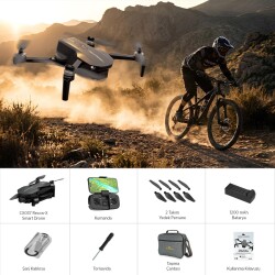 Corby Recon-X Brushless WiFi Kameralı Drone 720P HD Kamera Katlanabilir Uzaktan Kumandalı Siyah - 4