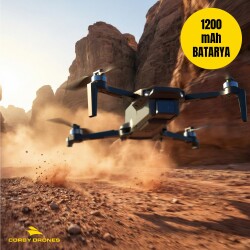 Corby Recon-X Brushless WiFi Kameralı Drone 720P HD Kamera Katlanabilir Uzaktan Kumandalı Siyah - 5