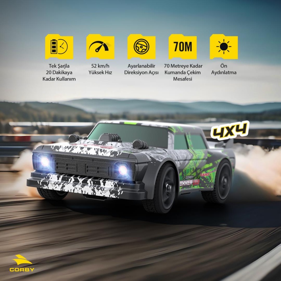 Corby Roxxer V12 CSG05 Uzaktan Kumandalı Yarış Arabası - 2