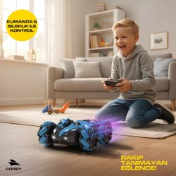 Corby Vortex CSG10 Uzaktan Kumandalı Akrobat Araba Mavi - 3