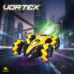 Corby Vortex CSG10 Uzaktan Kumandalı Akrobat Araba Sarı - Corby