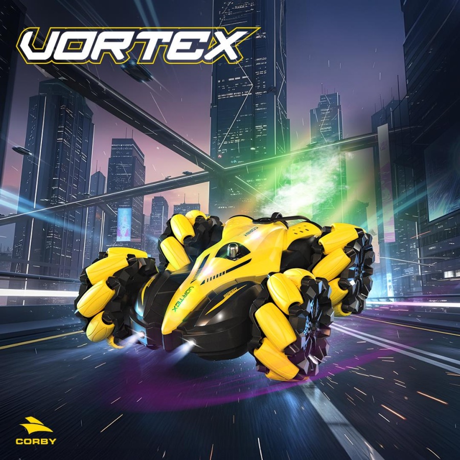Corby Vortex CSG10 Uzaktan Kumandalı Akrobat Araba Sarı - 1