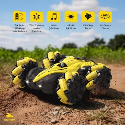 Corby Vortex CSG10 Uzaktan Kumandalı Akrobat Araba Sarı - 2
