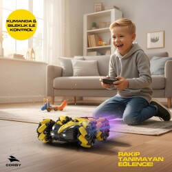 Corby Vortex CSG10 Uzaktan Kumandalı Akrobat Araba Sarı - 3