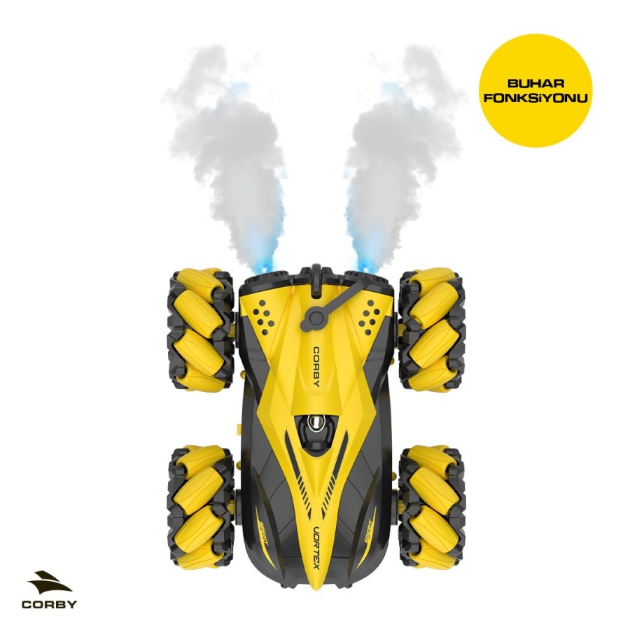 Corby Vortex CSG10 Uzaktan Kumandalı Akrobat Araba Sarı - 4