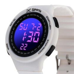 David Clark DC30101D-01 Unisex Dijital Kol Saati Beyaz - 1