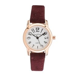 David Clark DC50112M-04 Kadın Kol Saati Bordo - 1